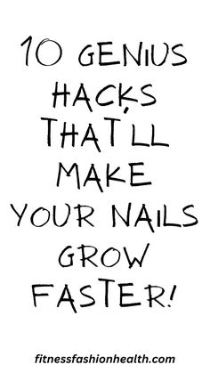 Those hack to make nails grow faster are THE holy grail! They gave my weak, brittle nails a mega growth spur!!! You have to try them Long Healthy Nails