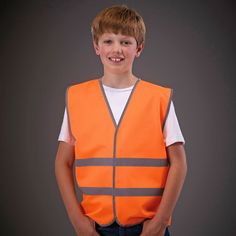 Hi-vis reflective border kids waistcoat (HVW102CH) | YK102 | Casual Apparel Reflective Tape, Girl House, Sports Tees, Vest Dress, Kids Clothing, Work Wear, Casual Outfits, Kids Outfits, Band