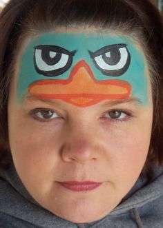 Face Painting Cartoon Characters, Pick A Face Paint Design, Phineas And Ferb Painting, Facepainting Pokemon, Forehead Face Painting, Dr Doofenshmirtz, Phineas And Ferb Perry, Candace Flynn, Face Painting Unicorn