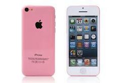 the pink iphone case is next to an apple phone