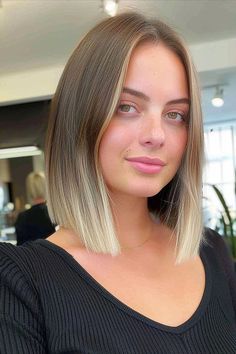 Hairstyles For Full Faces, Sleek Long Bob, Bob Cuts For Women, Rich Chocolate Brown Hair, Angled Bangs, Chubby Face Haircuts, Choppy Pixie Cut, Medium Length Bobs