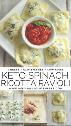 the recipe for keto spinach ricotta ravioli