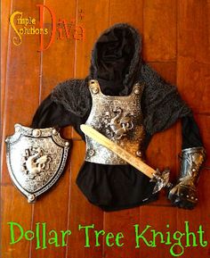 Diy Knight Costume For Kids, Medieval Thanksgiving, Tree Knight, Kids Knight Costume, Medieval Costume Diy, Castle Vbs, Simple Halloween Costumes