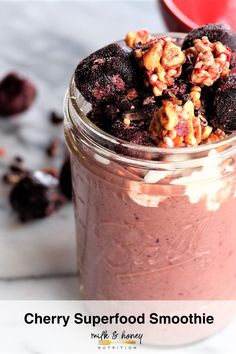 a close up of a dessert in a jar