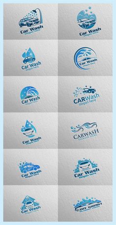 the logos for car wash are shown here