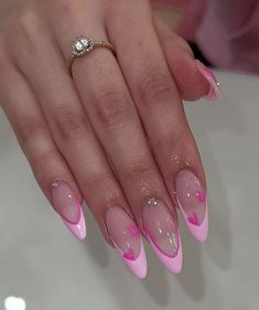 Pink Girly Nails, Valentines Nails Pink, Business Competition, Kylie Nails, Pink Tip Nails, Manicured Nails, Booming Business, Golden Nails, With Nails