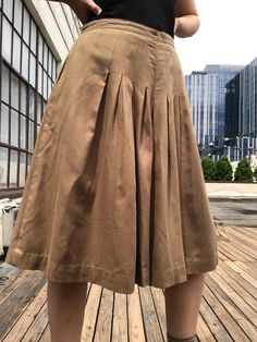 "100% silk. Flouncy front pleated wide skirt cut shorts. By Liz Claiborne. Silk has tiny nubbies in the weave. Color is a cocoa brown-beige. Tag size 14. Fits like S/M. Has side hip slit pockets. Fully lined. Waist:14.75\" across (28\"-29\" waist) front rise:15.25\" inseam:10.5\" length:24\" Across hip: 24\"-28\" across bottom hem leg opening: 21.5\" across." Surface Pattern Design Inspiration, Cut Shorts, Wide Skirt, Wide Leg Shorts, Pattern Design Inspiration, Shorts Skirt, Cocoa Brown, 90s 80s, Beige Brown