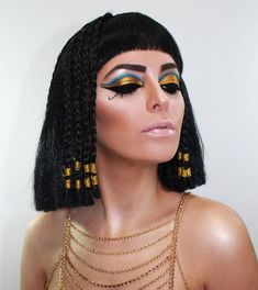 Cleopatra Make-up, Ideas Disfraz, Makeup Karakter, Cleopatra Halloween, Halloween Make-up Looks