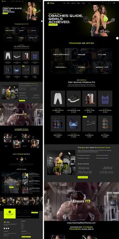 the website is designed to look like it could be used as a gym equipment store