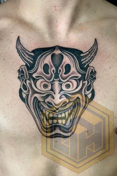 Hannya chest piece completed by Mark at Lighthouse Tattoo, Botany. @lonsdaletattoo @lighthouse_tattoo Sydney, Australia. Chest Piece