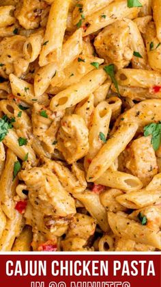 this cajun chicken pasta is in 30 minutes and it's ready to be eaten