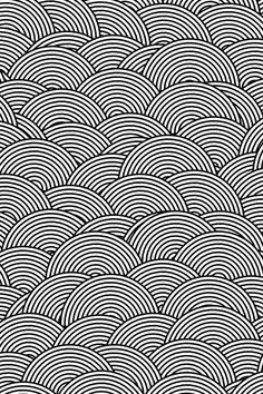 an abstract black and white background with wavy lines