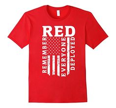 Amazon.com: Red Friday Remember Everyone Deployed Veteran T-Shirt: Clothing Forest Brown, Remember Everyone Deployed, Mom Prayers, Design For Christmas, Red Friday, Wife Quotes