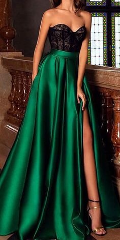 Dresses Coats, Long Green Dress, A Line Evening Dress, Evening Dresses Online, Maxi Rok, Evening Dress Fashion, فستان سهرة, Evening Dresses Elegant