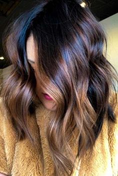 Haircut Edgy, Asymmetrical Haircut, Ombré Hair, Haircuts For Curly Hair, Ombre Hair Color, Haircut Ideas, Brunette Hair