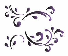 an artistic design with swirls and leaves