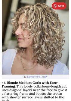 Curly Lob Haircut, Curly Cuts, Really Curly Hair, Medium Length Curly Hair, Medium Curls, Blonde Curls, Haircuts For Curly Hair, Wavy Curly Hair, Curly Girl Hairstyles