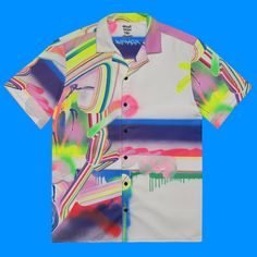 Check out this bold button-down shirt with a trendy oversized fit, that works well for outfit layering! 🎨 Funky Street Art Hawaiian Shirt "Hello from the Cruise" 🚢 Dive into a sea of colors with our vibrant "Hello from the Cruise" Button Down Shirt! Perfect for summer, this shirt blends the spontaneous energy of street art with the adventure of travel, making it a must-have for trendsetters and art lovers alike. 👕 Shirt Features: Vibrant Artwork: Inspired by the freestyle and improvisational Spring Button-up Camp Shirt For Streetwear, Trendy Summer Button-up Shirt, Casual Graphic Print Button-up Shirt, Oversized Short Sleeve Shirt For Summer Streetwear, Trendy Button-up Short Sleeve Shirt For Summer, Casual Shirt With Graffiti Print And Relaxed Fit, Casual Relaxed Fit Shirt With Graffiti Print, Collared Shirt With Button Closure For Streetwear, Trendy White Collared Shirt