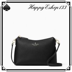 Brand New With Tag 100% Authentic (Guaranteed!) Size; 6.6"H X 11.2"W X 2.2"D Adjustable Leather Crossbody Shoulder Strap Drop: 22" Textured Leather Foil Embossed Logo Signature Two Way Spade Jacquard Lining Top Zip Closure Color: Black (001) Style Number: K4651 Bundle To Save Check Out Many Other Bags Totes Satchels Backpacks Weekenders Wallets Wristlets Crossbody Purses Cosmetic Cases Iphone Cases Earrings Necklaces Rings Beach Towels Bath Hand Towels Washcloths Towel Sets Shoes Boots Booties L Kate Spade Black Shoulder Bag For Evening, Black Kate Spade Shoulder Bag For Evening, Kate Spade Black Evening Shoulder Bag, Elegant Kate Spade Pouch Shoulder Bag, Kate Spade Formal Pouch Shoulder Bag, Formal Kate Spade Pouch Shoulder Bag, Kate Spade Formal Crossbody Shoulder Bag, Elegant Kate Spade Shoulder Bag For Travel, Kate Spade Black Evening Bag