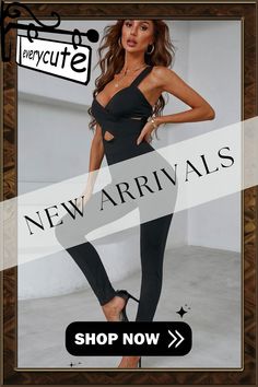 Crisscross Sleeveless Top Skinny Leg Jumpsuit Chic Sleeveless Jumpsuit With Built-in Bra, Black Sleeveless Bodysuit With Crisscross Straps, Stretch Bodysuit With Crisscross Straps, Sleeveless Jumpsuits With Built-in Bra For Night Out, Fitted Bodysuit With Crisscross Straps, Jumpsuit Fitted, Body Proportions, Wholesale Bags, Color Pick