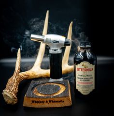 Whiskey Barrel Stave Cocktail Smoker Kit, Torch & Bittermilk Old Fashioned Mixer Gift Set Includes: Barrel wood cocktail smoking block Culinary Torch Bittermilk No.1 Old Fashioned Cocktail Mixer Whiskey & Whitetails' Favorite Old Fashioned Recipe Smoker Blocks Have a LIFETIME GUARANTEE!! Burn a hole through it and simply return it and we'll send you a new one! Bring the enjoyment of smoked cocktails from your favorite bar to your home kitchen or bar. Enjoy the sweet smoked flavor added by our sp Smoked Cocktail, Cocktail Gift Set, Culinary Torch, Old Fashioned Recipe, Whiskey Room, Turkey Pot, Spice Bowls