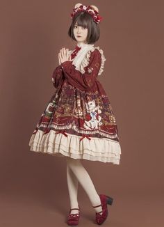 ❤Ribbon Ruffle Alice's Tea Room Lolita Dress❤ Bear Brand, Sweet Lolita, J Fashion, Harajuku Fashion, Lolita Dress, Gothic Lolita, Tea Room, Lolita Fashion, Kawaii Fashion