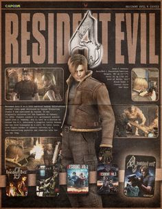 Poster Grafico, Evil Pictures, Gfx Design, Resident Evil Collection, Resident Evil 4, Resident Evil Game, Resident Evil Leon, Arte Inspo