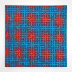 a blue and red square with squares on it