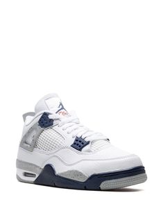 Jordan 4 Midnight Navy Blue, Air Jordan 4 Midnight Navy, Jordan Air 4, Jordan 4 Midnight Navy, Retro Jordans, Basketball Silhouette, Jordan 4’s, Navy Sneakers, Jordan Air