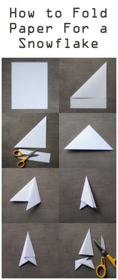 how to fold paper for a snowflake