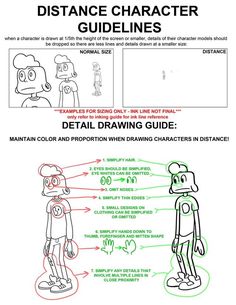 an instruction manual for how to draw cartoon characters