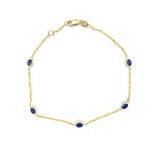 "All Our Jewelry Is Made Of 100% REAL GOLD 14K Solid Yellow Gold September Birthstone Sapphire By The Yard Anklet, 9\" 10\" Inch, Real Gold Bracelet, Women, Thin Anklet ITEM DETAILS: Metal : 14K Real Yellow Gold Solid/ Semi-Solid: Solid Width: 2mm Length: 9\", 10\" Closure: Lobster claw SHIPPED FROM NEW YORK CITY FREE SHIPPING on all orders IN THE US 30 Days Or 14 Days Return Hassle Free Weight and measurements are approximate and may not be always exactly as stated. At LuxNGold we are first of all committed to environmental responsibility. We guarantee that the gold we use is strictly ecofriendly and of the highest quality. If you wish to exchange or return: 30 Days Return Policy: You must contact us within 14 days from delivery date and have the item delivered back to us within 30 days f Gold Bracelet Women, Real Gold Bracelet, Free Weight, Bracelet Women, September Birthstone, Anklet Jewelry, Body Jewellery, Solid Yellow, Chain Link Bracelet