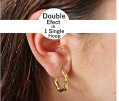 the double earring is in one single hoop