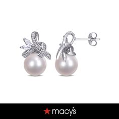 in stock Macy's Diamond Earrings With Accents For Formal Occasions, Macy's Classic Pearl Anniversary Earrings, Classic Pearl Earrings From Macy's For Anniversary, Classic Macy's Pearl Earrings For Anniversary, Macy's Classic Pearl Earrings For Anniversary, Classic Macy's Pearl Earrings For Formal Occasions, Elegant Macy's Pearl Earrings As Gift, Elegant Pearl Earrings From Macy's As Gift, Elegant Macy's Pearl Earrings For Gifts