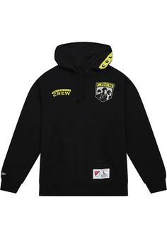 Stay in style while you cheer on the Crew in this Columbus Crew Black Long Sleeve City Collection Fashion Hood! This Long Sleeve Fashion Hood features a team graphics on left and right chest. It's designed for the ultimate comfort while cheering for Columbus Crew. Screen print team graphics on chest and sleeves, Drawstring hood, Kangaroo pouch, Mitchell & Ness jock tag at left hem, Comfortable material, Fit: True to Size, 80% COTTON / 20% POLY FLEECE, Machine Washable Throwback Hooded Sweatshirt With Team Logo, Urban Moisture-wicking Hooded Sweatshirt, Urban Long Sleeve Moisture-wicking Hoodie, Urban Long Sleeve Sweatshirt With Double-lined Hood, Collegiate Moisture-wicking Hooded Hoodie, Black City, Columbus Crew, Long Sleeve Fashion, Minnesota Wild