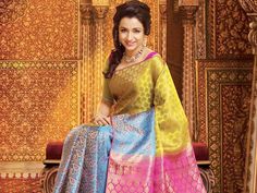 Gorgeous Sarees Worn By Beauty Queen Trisha Also Read – Do YOU want to Wear Trisha’s Outfit? It’s gorgeous & Affordable! Please visit our website www.ezwed.in to know more Wedding Ideas or Send your queries via mail to support@ezwed.in. Kindly share our blog and feel free to leave a … Bridal Silk Saree Kanchipuram, Golden Saree Blouse Designs, Lehenga Colors, Kanjivaram Sarees Silk, Bridal Sarees South Indian, Silk Sarees Online Shopping, Indian Bridal Sarees, Silk Saree Kanchipuram, South Indian Sarees