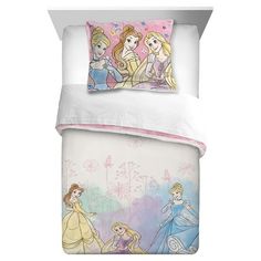 disney princess bedding set with two pillow cases