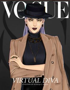 an image of a woman wearing a hat and coat on the cover of a magazine