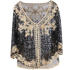 Embroidery Floral Crochet Hollow Out Jacket
Size

 Tile Bust: 104CM Length: 57CM Sleeve Length: 42CM Shoulder Width 41CM
(Flexible, manual measurement, with 2-3CM error) Black Long Sleeve Outerwear With Floral Embroidery, Embroidered Lace Long Sleeve Outerwear, Fitted Black Embroidered Outerwear, Luxury Floral Embroidered Women's Cardigan, Luxury Black Outerwear With Floral Embroidery, Summer Outerwear, Floral Crochet, Outerwear Coats, Quarter Sleeve