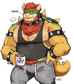 Kawaii Reference Pose, Bowser X Y/n, Trans Character Art, Cartoon Oc Character Design, Mario Oc, Himbo Oc, Bowser Fanart, The Mario Movie