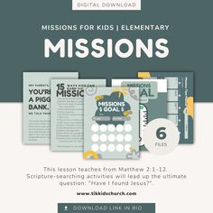 the mission flyer for kids's elementary