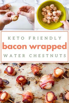 keto friendly bacon wrapped water chestnuts