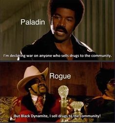 Black Dynamite, D D Funny, Dnd Stories, Nerd Humor, Dungeons And Dragons Homebrew, Funniest Memes