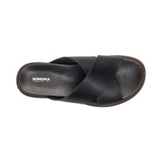 Step into style with these Sonoma Goods For Life Inaba women's slide sandals.Click this FOOTWEAR GUIDE to find the perfect fit and more! Step into style with these Sonoma Goods For Life Inaba women's slide sandals. Click this FOOTWEAR GUIDE to find the perfect fit and more! FEATURES Cross strap design Durable outsoleDETAILS PU upper TPR outsole Open toe Slip-on Padded footbed Slip-resistant outsole 0.93-in. heel Spot clean Imported Size: 6.5. Color: Brown. Gender: female. Age Group: adult. Mater Comfortable Synthetic Flat Heel Footbed Sandals, Synthetic Slip-on Mules With Ortholite Insole, Flat Sport Sandals With Leather Footbed, Synthetic Flat Slides With Leather Footbed, Flat Slides With Leather Footbed, Synthetic Closed Toe Slides With Arch Support, Open Toe Synthetic Slippers, Synthetic Slip-on Slides With Ortholite Insole, Flat Heel Sandals With Ortholite Insole