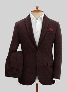 Tweed Suit Collection - StudioSuits Brown Tweed Suit, Peaky Blinders Suit, Grey Wool Suit, Tweed Pants, Tweed Trousers, Tweed Suit, Suit Collection, Italian Suit, Stylish Suit