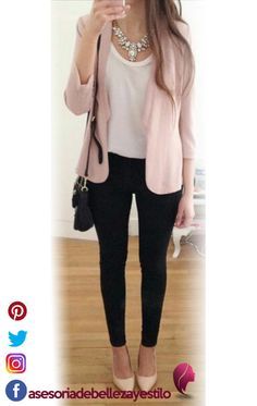 Office Outfits For Ladies, Office Outfits Women Casual, Blazer Rosa, Work Outfits Frauen, Teacher Fashion, Look Jean, Womens Outfits, Outfits For Work