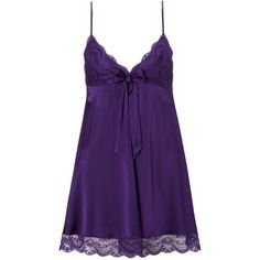 Myla Purple Isabella Babydoll ($65) ❤ liked on Polyvore featuring intimates, pajamas, lingerie, sleepwear, pijamas, dresses, purple, lacy lingerie, lace slip and lace babydoll lingerie Purple Lingerie Dress, Purple Night Gown, Purple Sleepwear, Eras Fits, Pijama Satin, Mystery Incorporated, Purple Pajamas, Purple Night, Daphne Blake