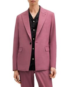 Allsaints Aura Slim Fit Blazer Slim Fit Blazer, Wedding Flats, Slim Fit Blazers, Evening Wedding, Metal Sunglasses, Beauty Awards, Fitted Blazer, Luxury Sunglasses, Zadig And Voltaire