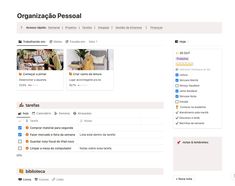 an image of a web page with people on it and the words organizazao pessoal