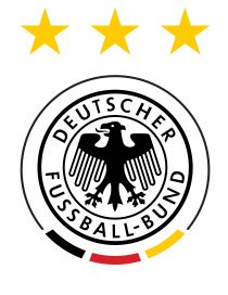 the german soccer team logo with five stars around it